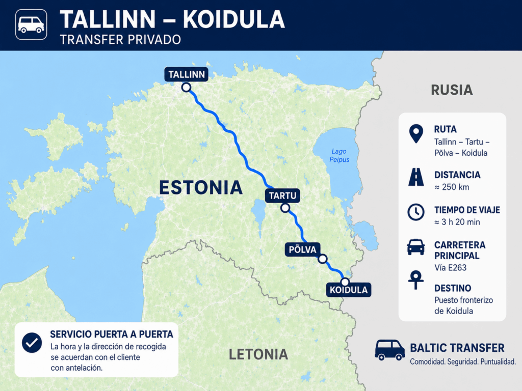 Reservar un viaje Tallin-Koidula ⇄ Koidula-Tallin