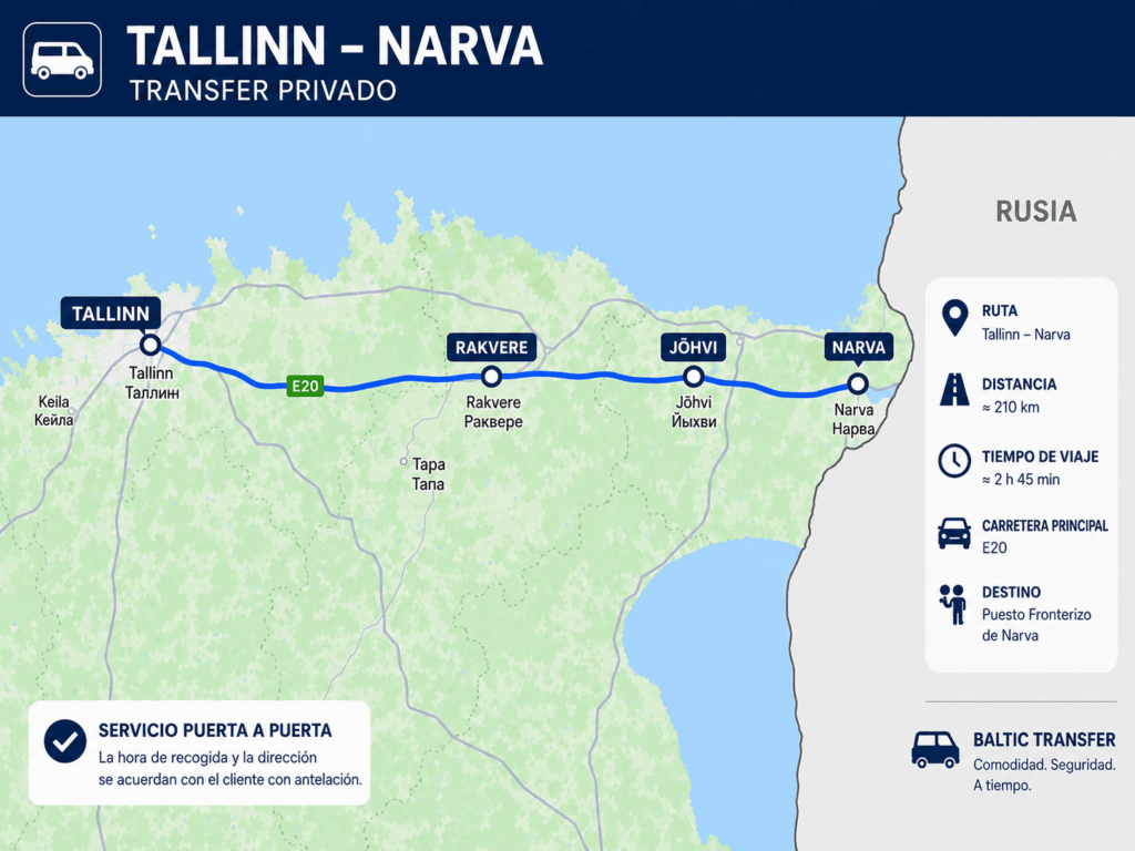 Reservar un viaje Tallin-Narva ⇄ Narva-Tallin