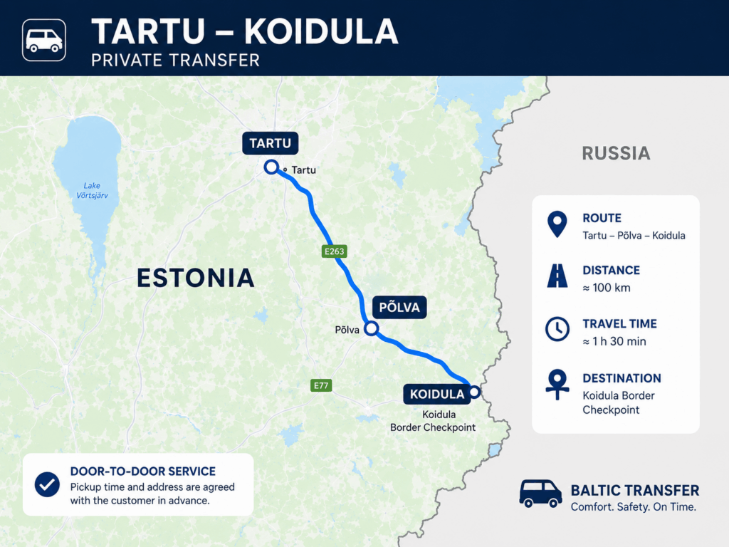 Booking a trip Tallinn-Koidula ⇄ Koidula-Tallinn