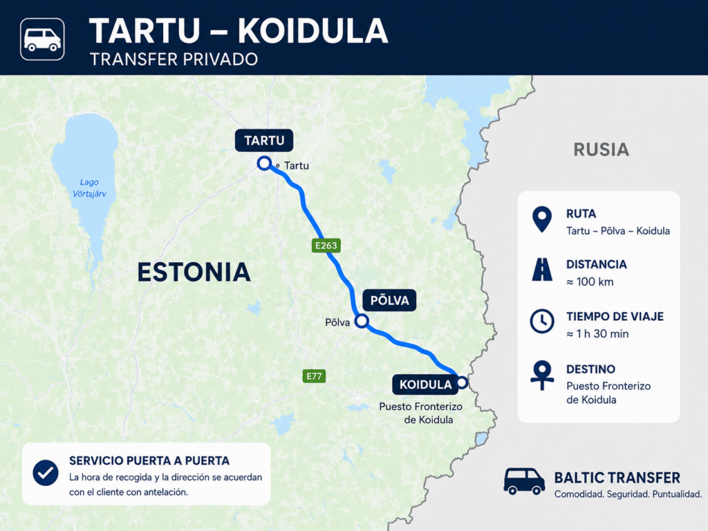 Reservar un viaje Tallin-Koidula ⇄ Koidula-Tallin