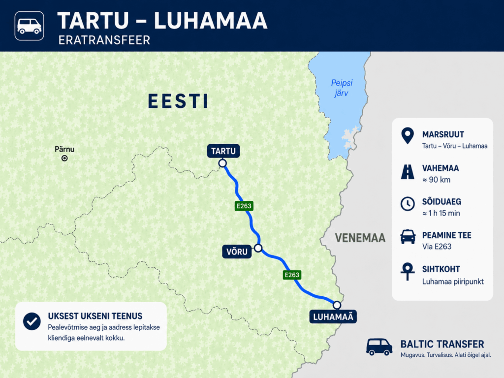Reisi broneerimine Tallinn-Koidula ⇄ Koidula-Tallinn